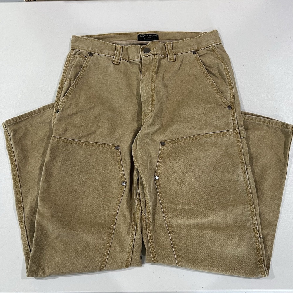 Vintage Y2K Straight fit banana republic double knee carpenter pants 29x28